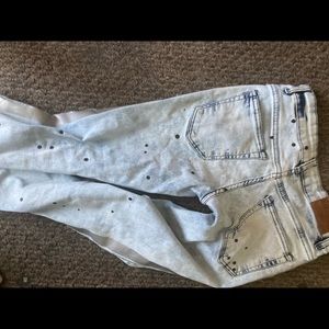 Reflective jeans with paint in there